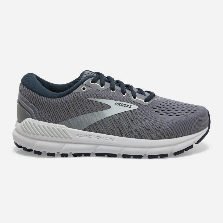 Brooks Addiction Gts 15 Loopschoenen voor Dames Grijs/Donkerblauw (QVPYT-7586)